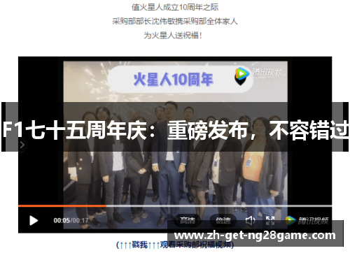 F1七十五周年庆:重磅发布,不容错过 F1七十五周年庆:重磅发布,不容错过